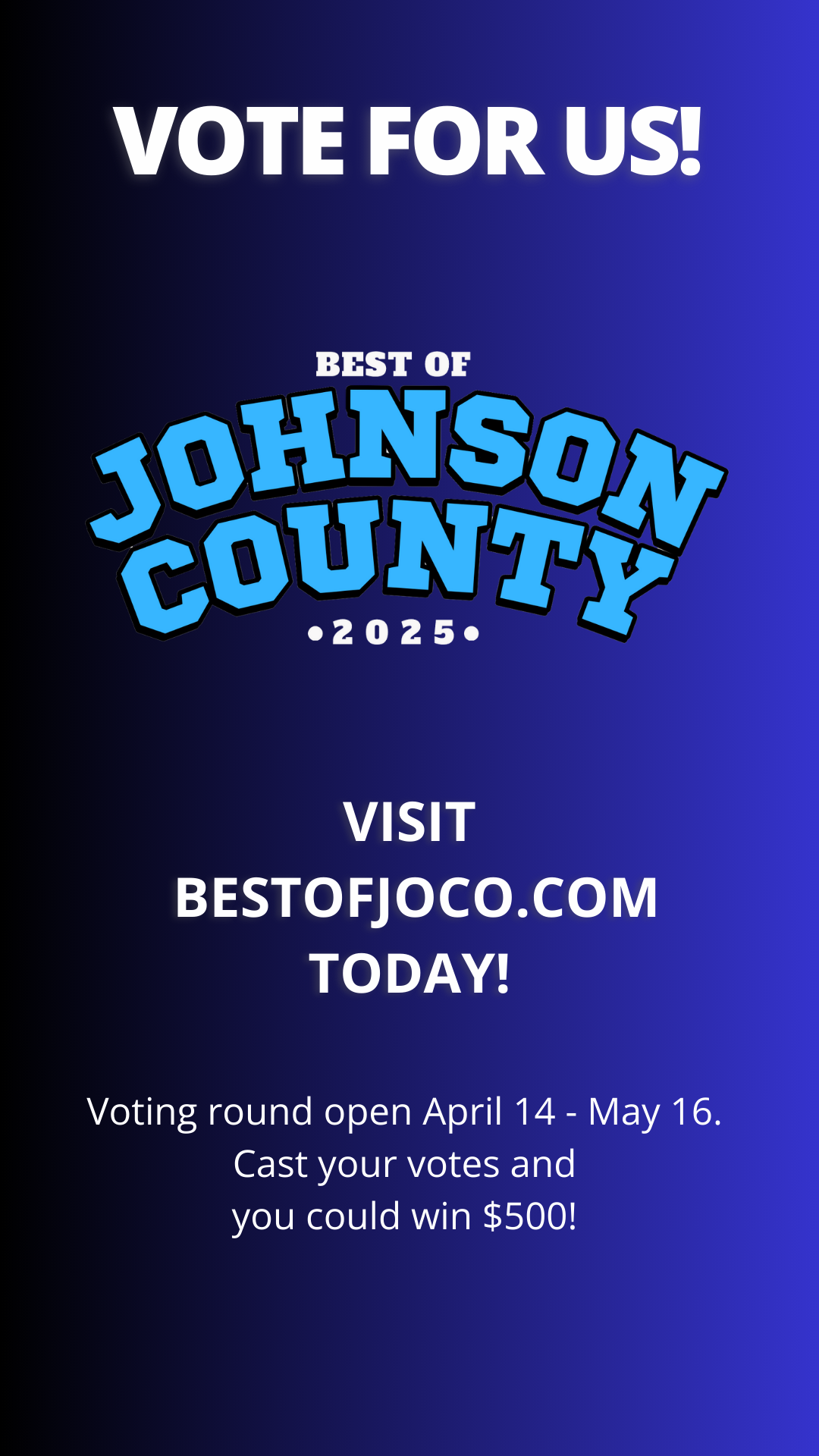 VOTE FOR US BLUE SOCIAL